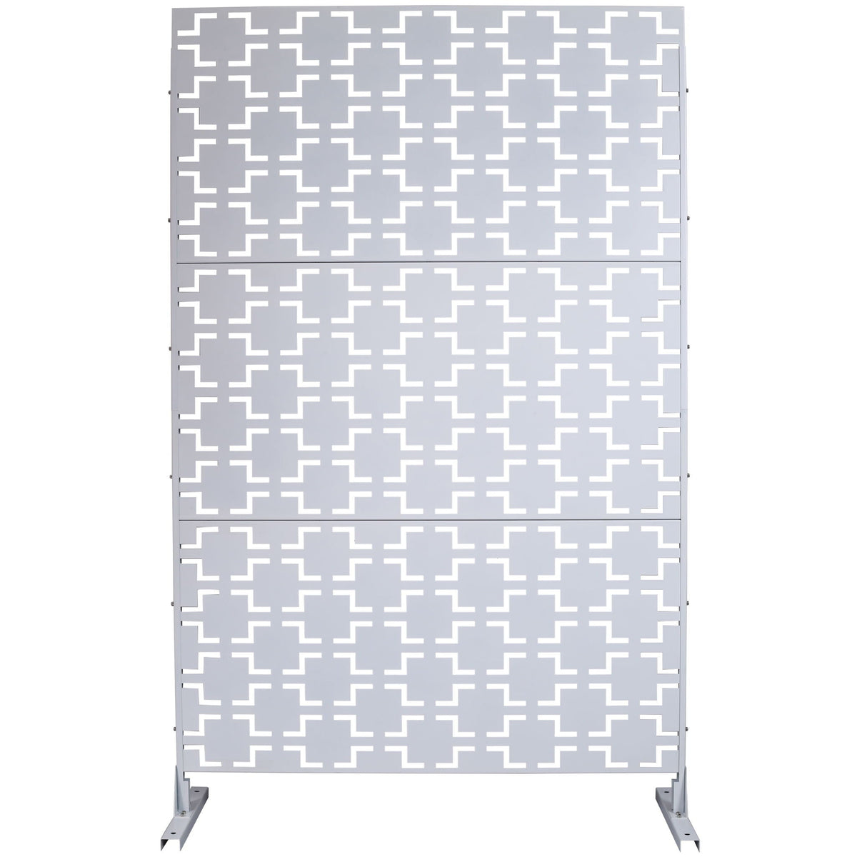 Black Metal Room Divider Privacy Screen with Rust-Resistant Finish, photo 3 of 40
