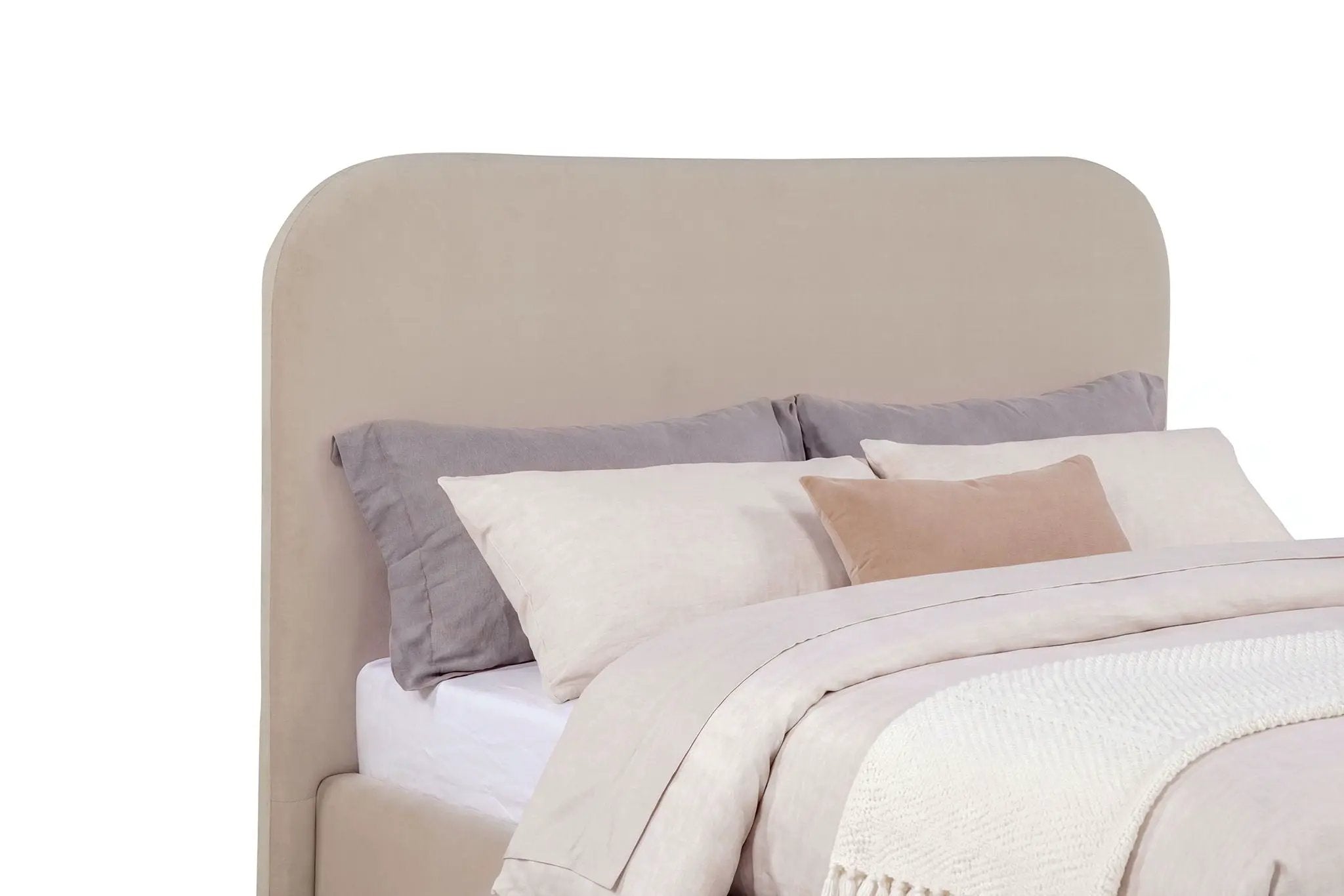 Anders Upholstered Full Storage Lift Platform Bed Beige by Unique Piece Furniture