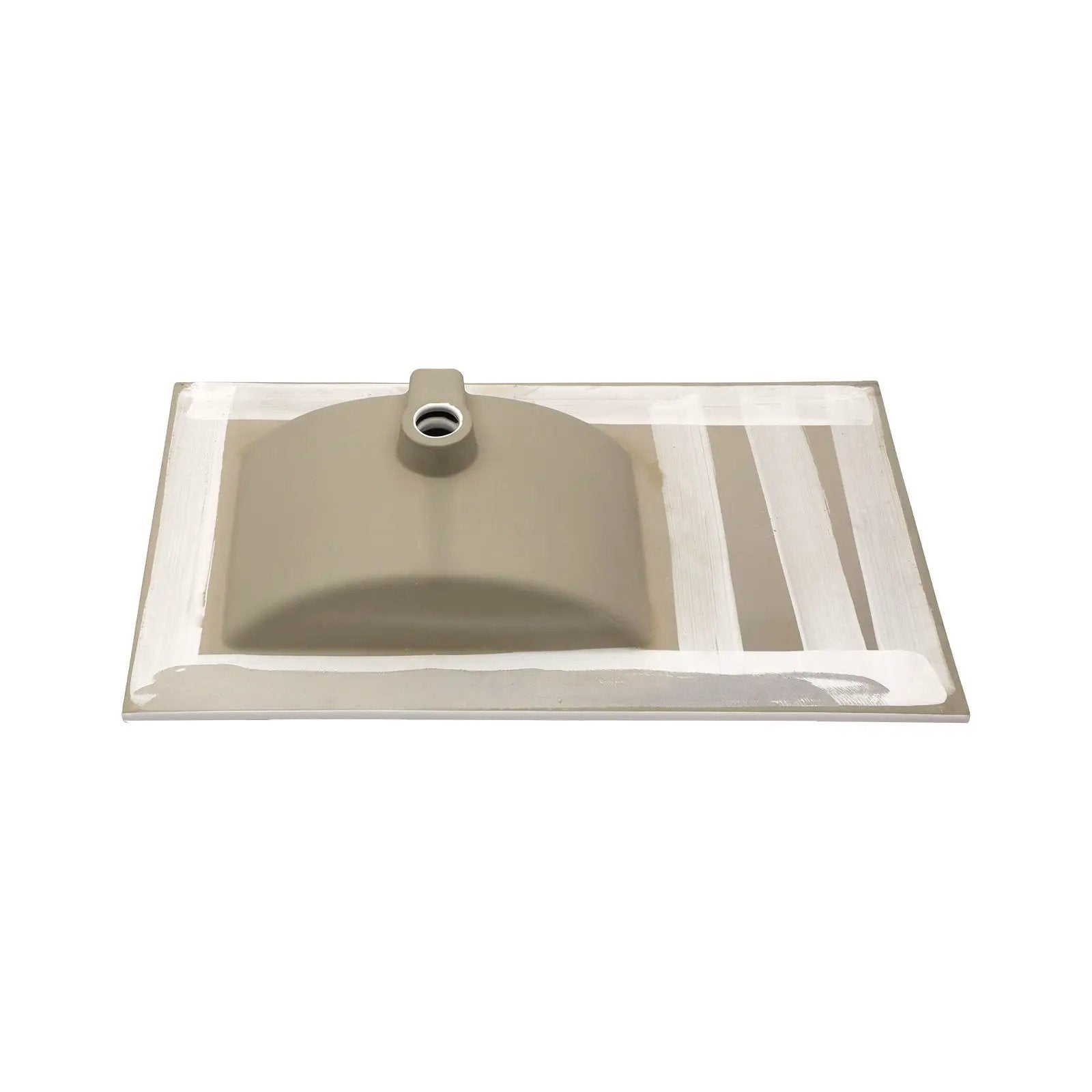 Rectangular Single Vanity Top With 1 Faucet Hole And Overflow, 32" X 18", Spacious Left Countertop For Storage - White by HouseOfZazla