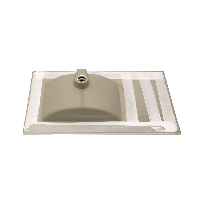 Rectangular Single Vanity Top With 1 Faucet Hole And Overflow, 32" X 18", Spacious Left Countertop For Storage - White by HouseOfZazla