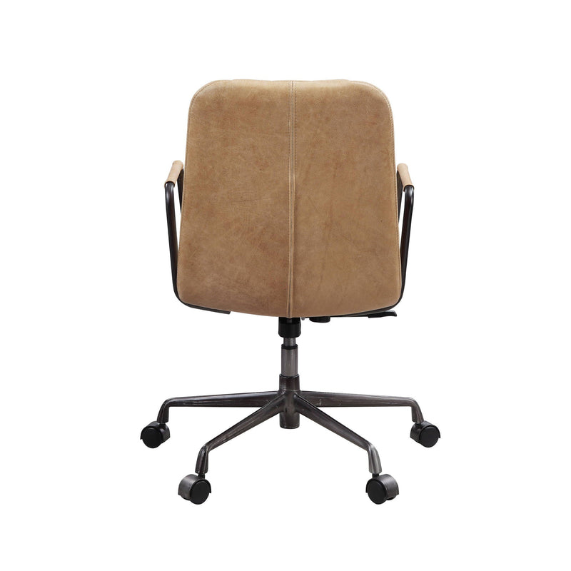 Eclarn - Top Grain Leather Office Chair - Brown by HouseOfZazla