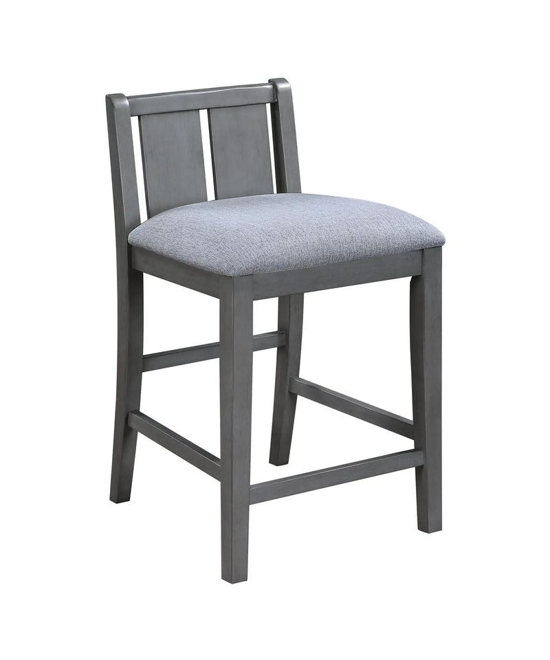 Graham - 3 Piece Small Space Counter Height Dining Table With Shelves And 2 Chairs (Set of 3) by Unique Piece Furniture