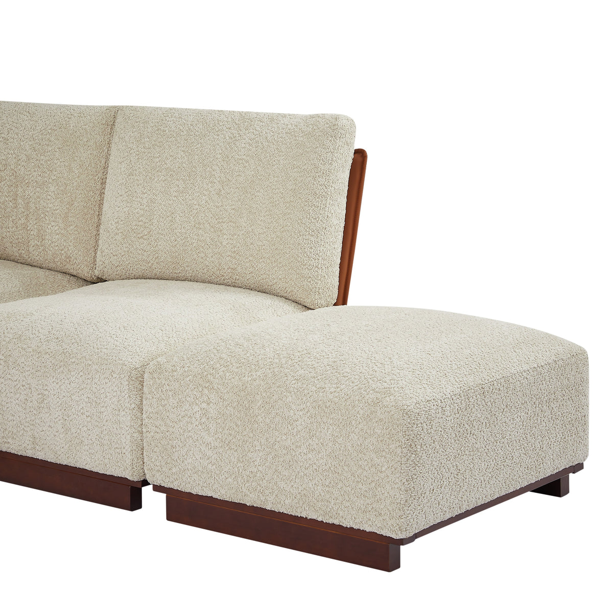 Velora 6-Piece U Shaped Boucle Modular Sectional Sofa with Deep Seating - White, photo 7 of 10