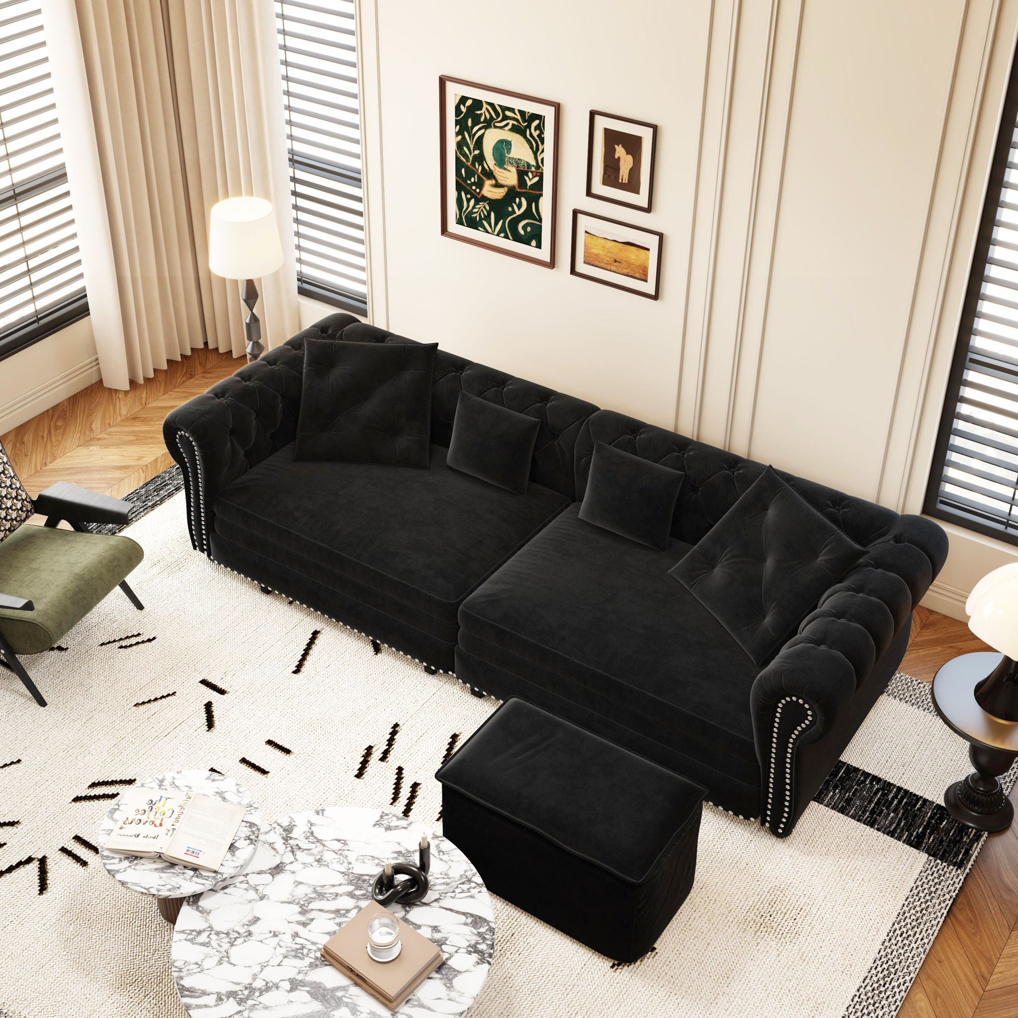 3 In 1 Convertible Sleeper Sofa Bed With Movable Ottoman by HouseOfZazla