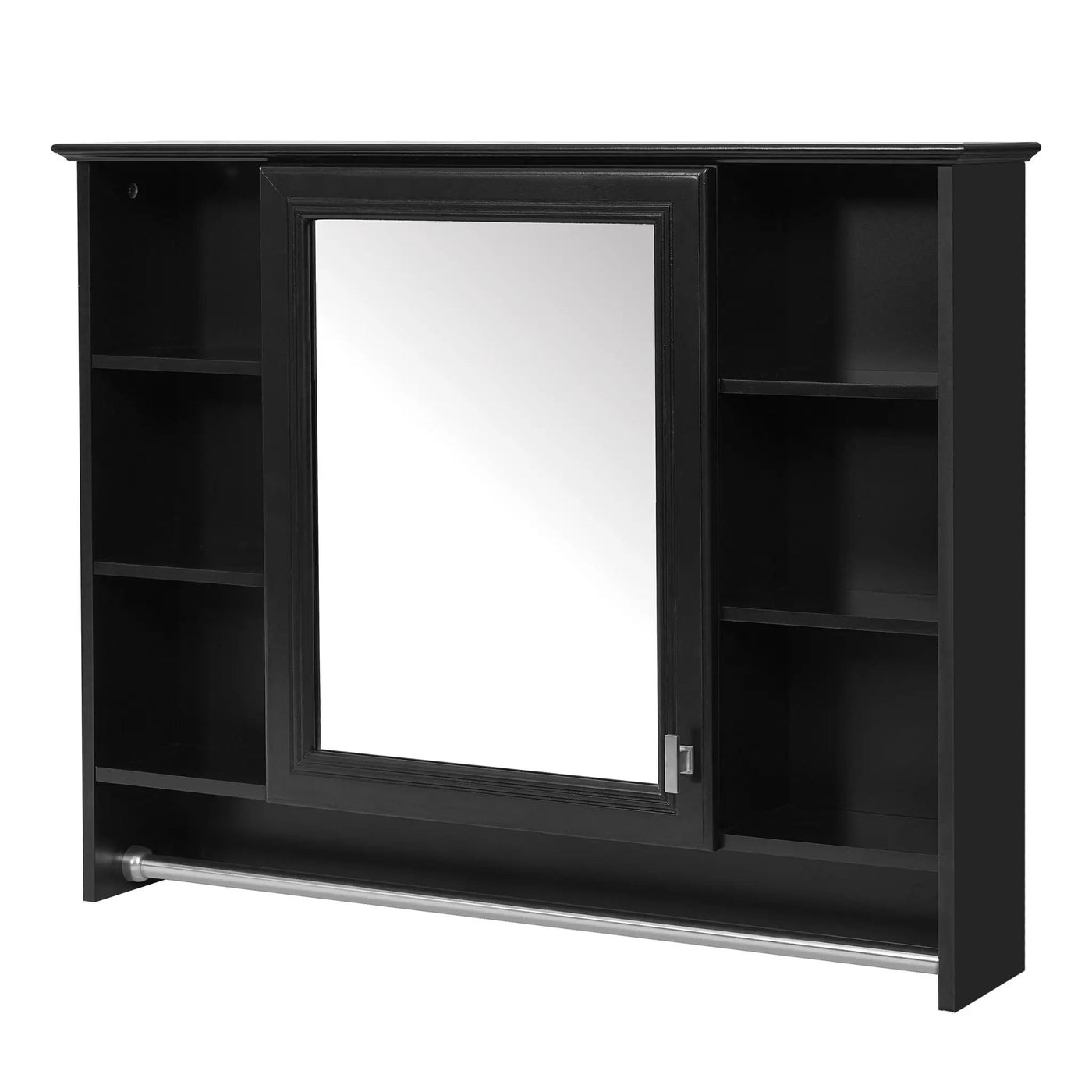 Modern Wall Mounted Mirror Cabinet with Adjustable Shelf and Towel Bar by HouseOfZazla