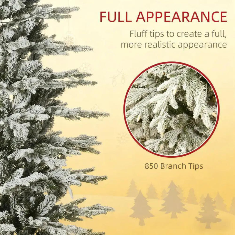 Christmas Trees with Snow Branches - Pre Lit Artificial Flocked by HouseOfZazla