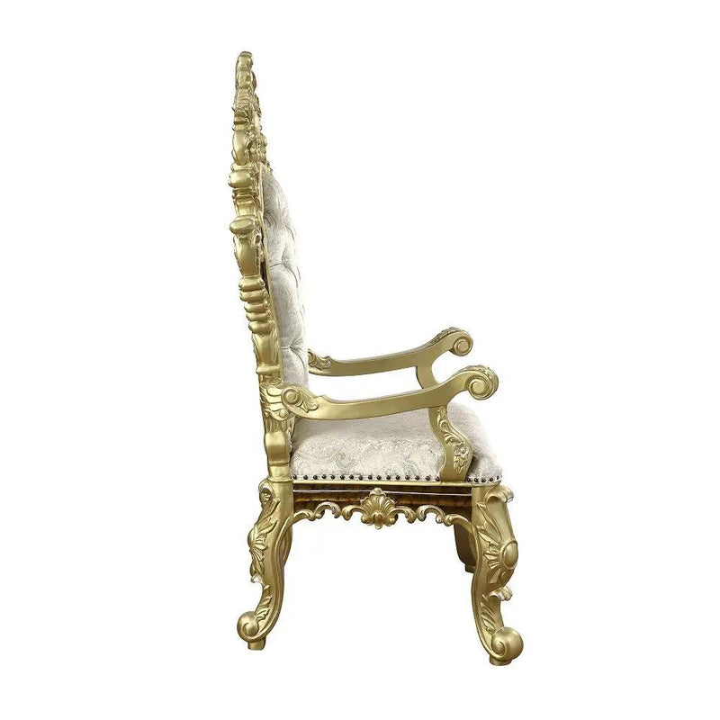 Desiderius - Arm Chair (Set of 2) - Antique Gold & Hand-Painted Brown by Unique Piece Furniture