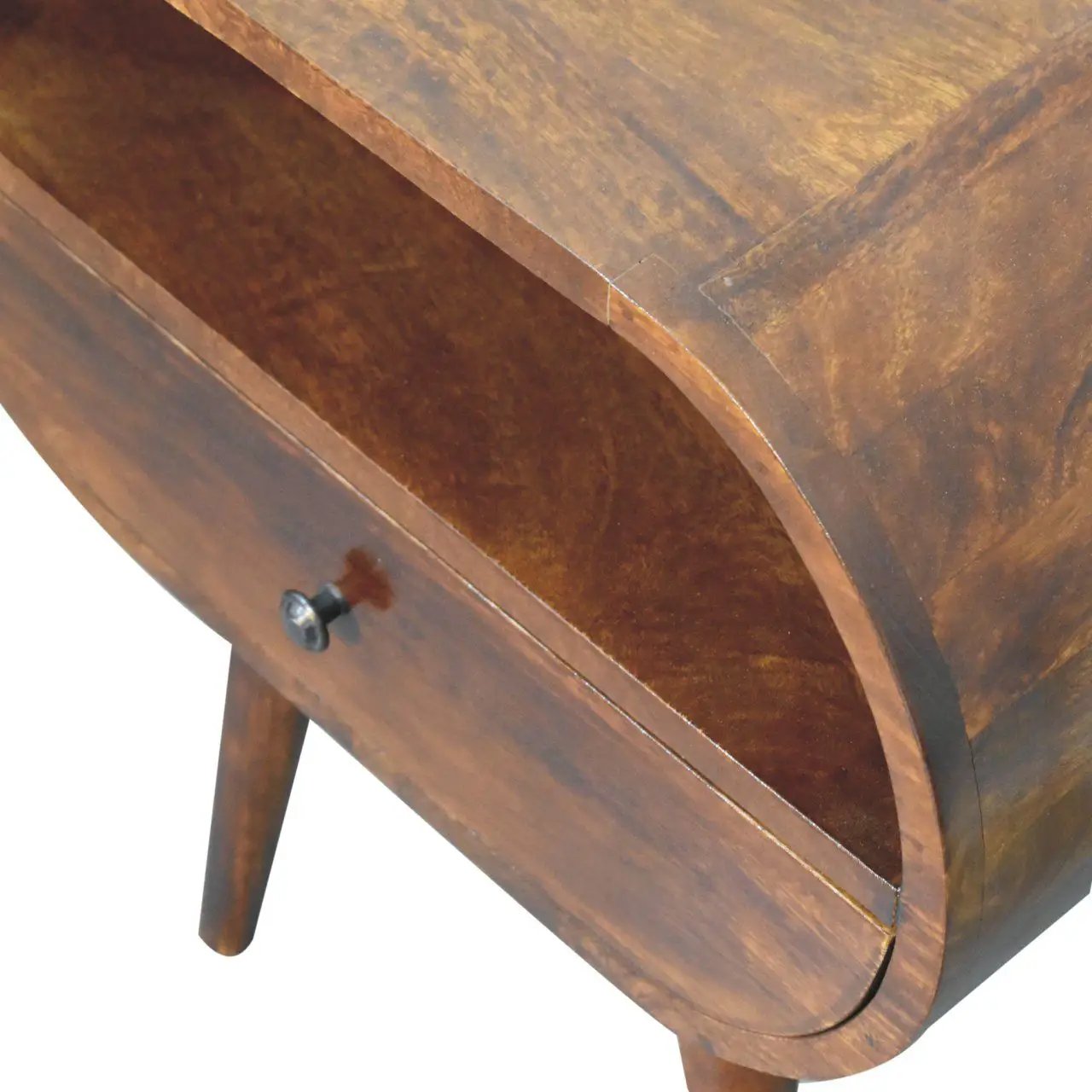 Large Chestnut Circular Bedside by HouseOfZazla