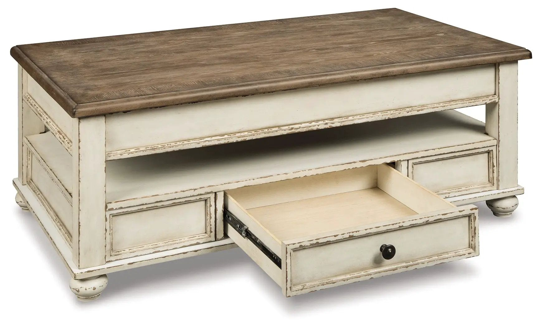 Realyn - Lift Top Cocktail Table - White / Brown by Unique Piece Furniture