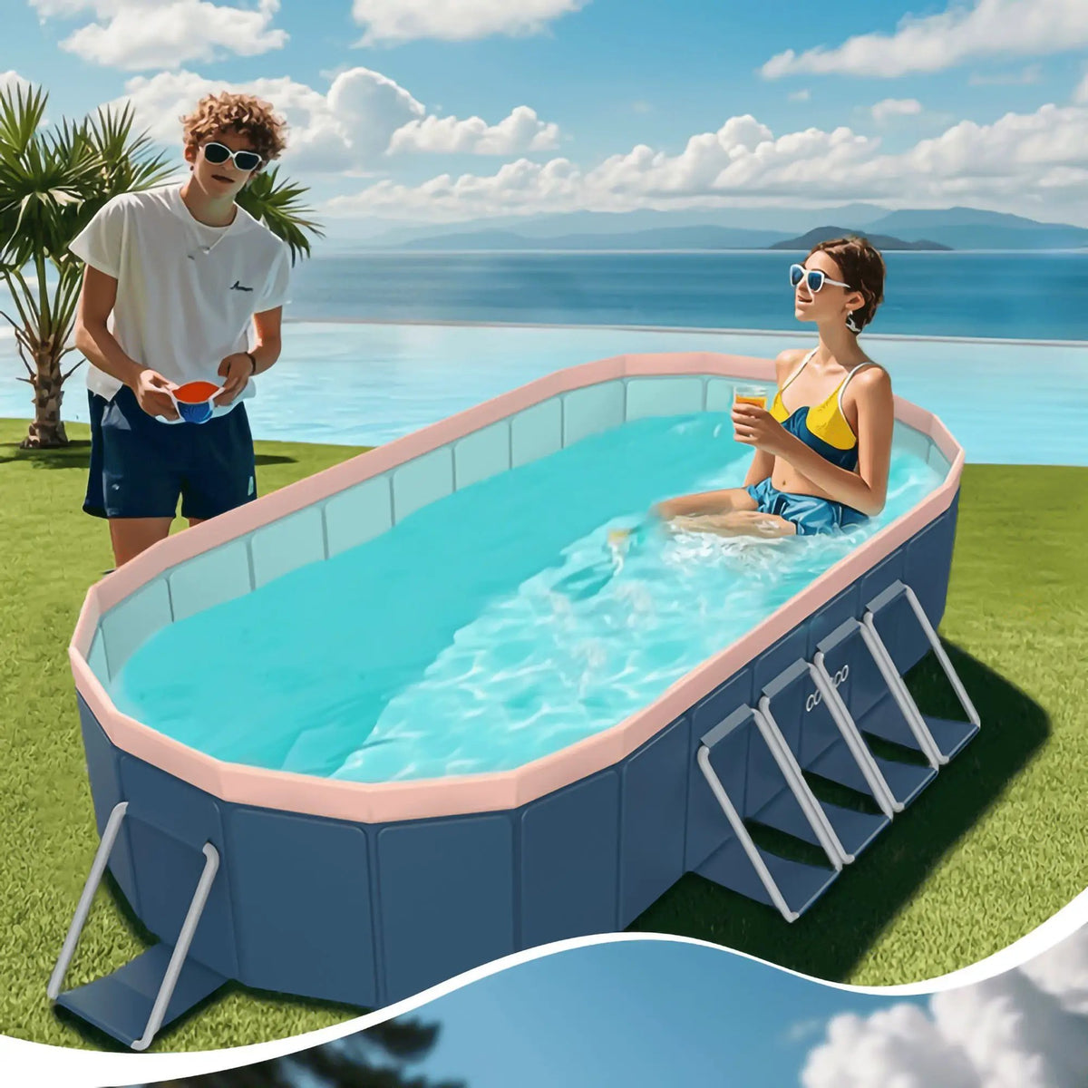 3.65m PVC Folding Pool – Not Inflatable by HouseOfZazla