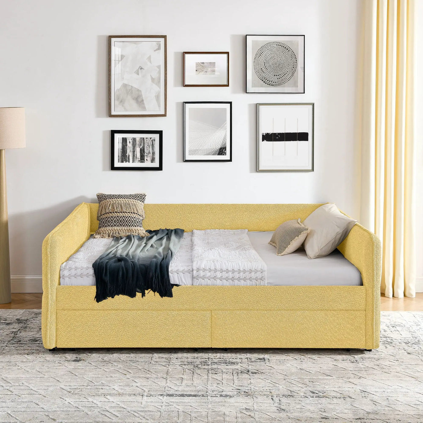 Upholstered Daybed & 2 Drawers by Unique Piece Furniture