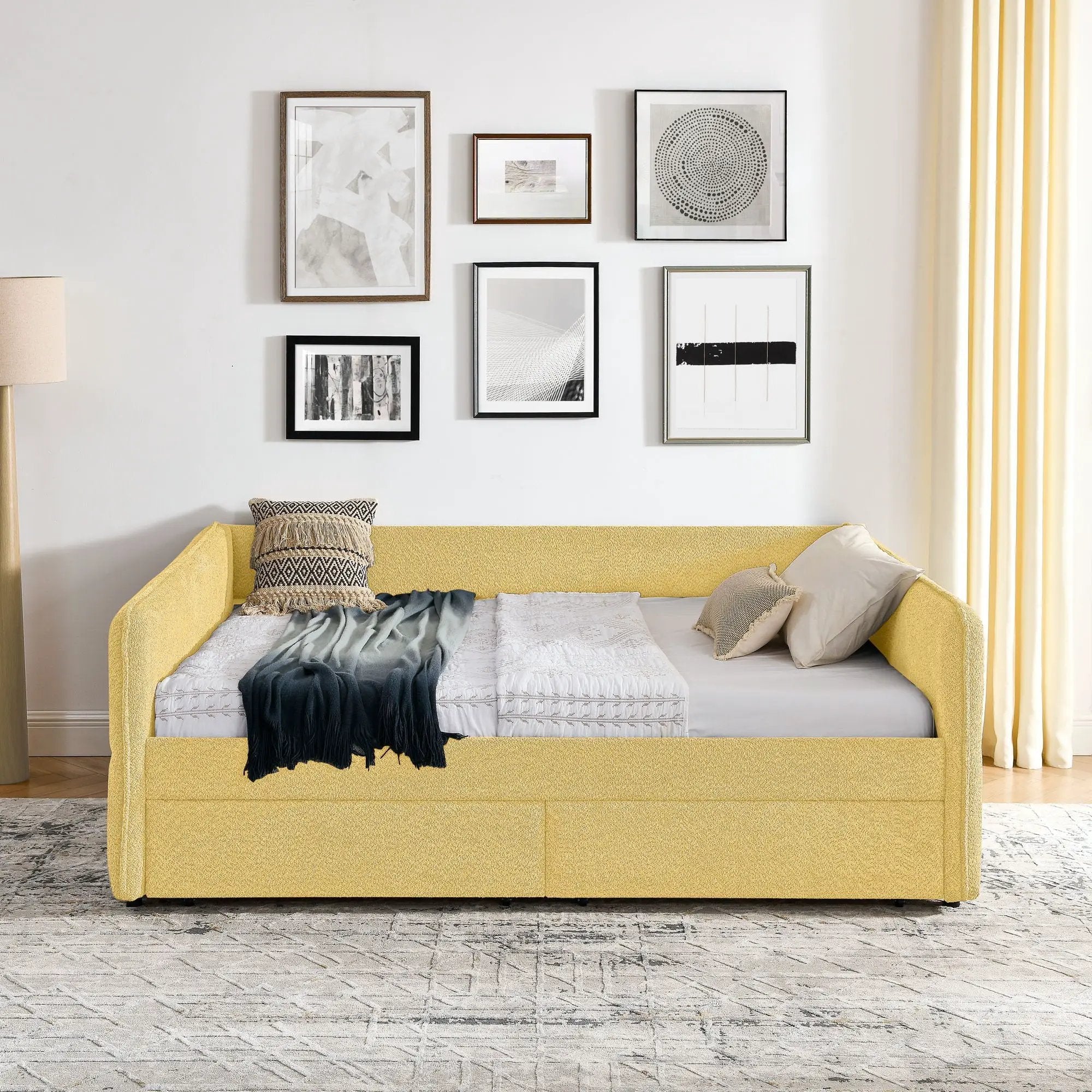 Upholstered Daybed & 2 Drawers by Unique Piece Furniture