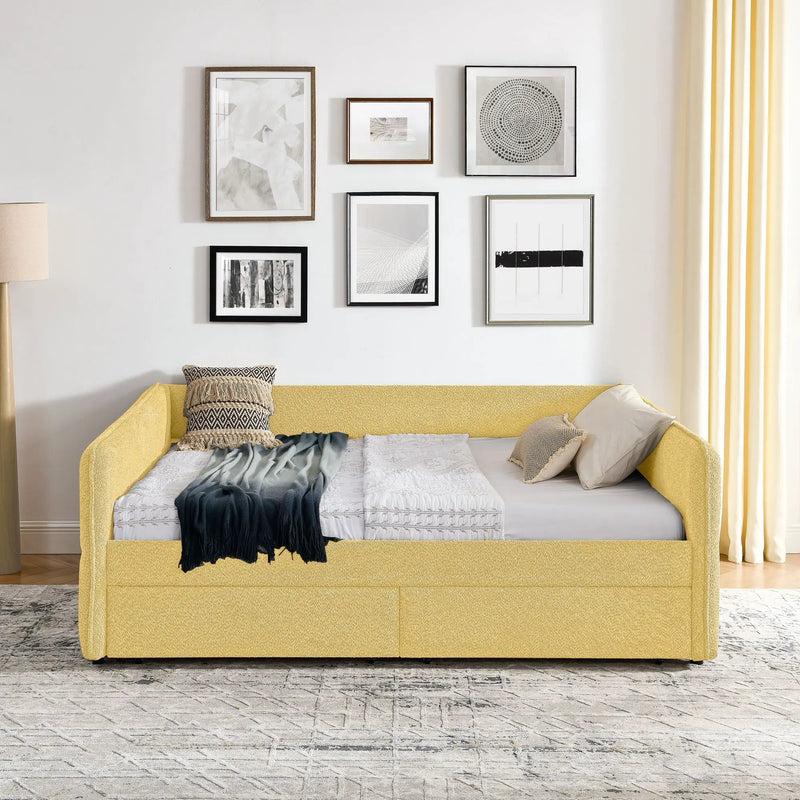 Upholstered Daybed & 2 Drawers by Unique Piece Furniture