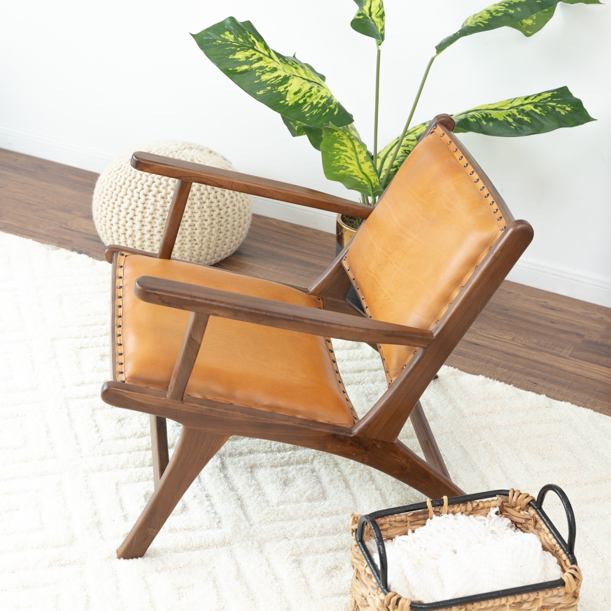 Daniel - Arm Chair - Brown / Tan by HouseOfZazla