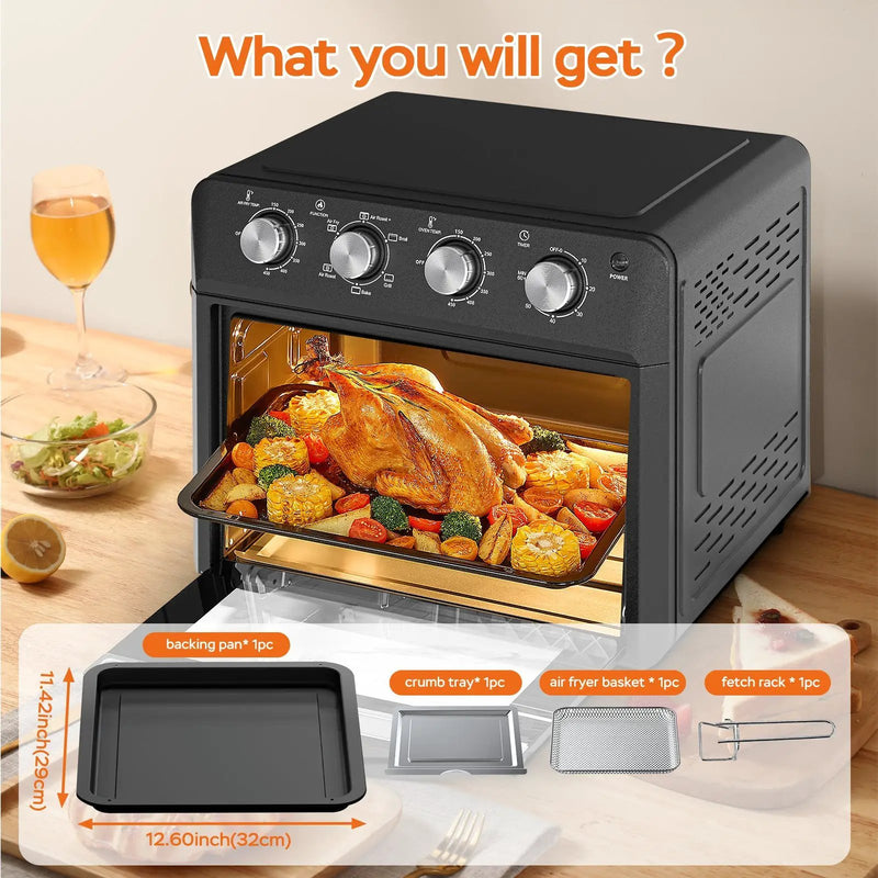 Plum Chef Air Fryer Oven 27.5QT, 6-in-1 Countertop Convection Oven by HouseOfZazla