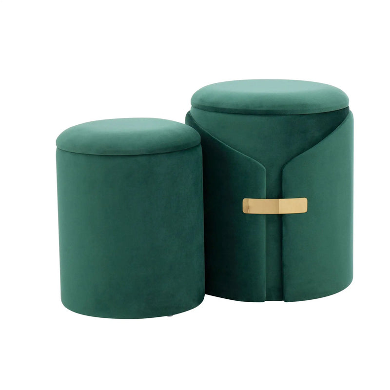 Dahlia - Contemporary / Glam Nesting Ottoman Set by Unique Piece Furniture