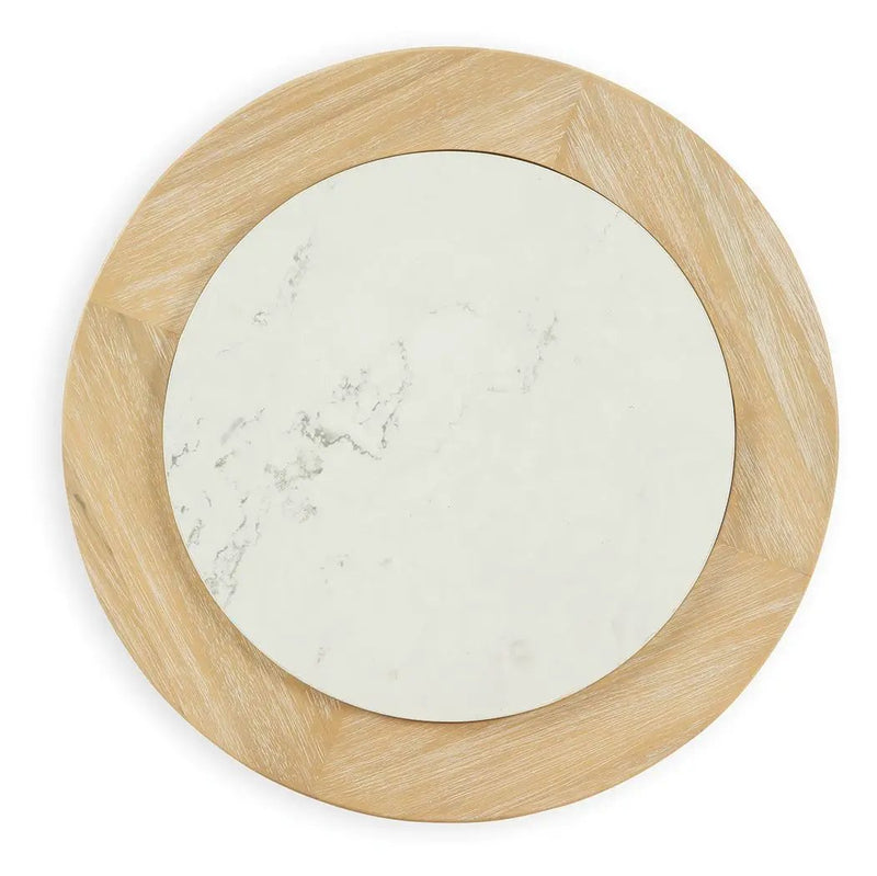 Camdill - Round End Table - Light Brown / White by Unique Piece Furniture
