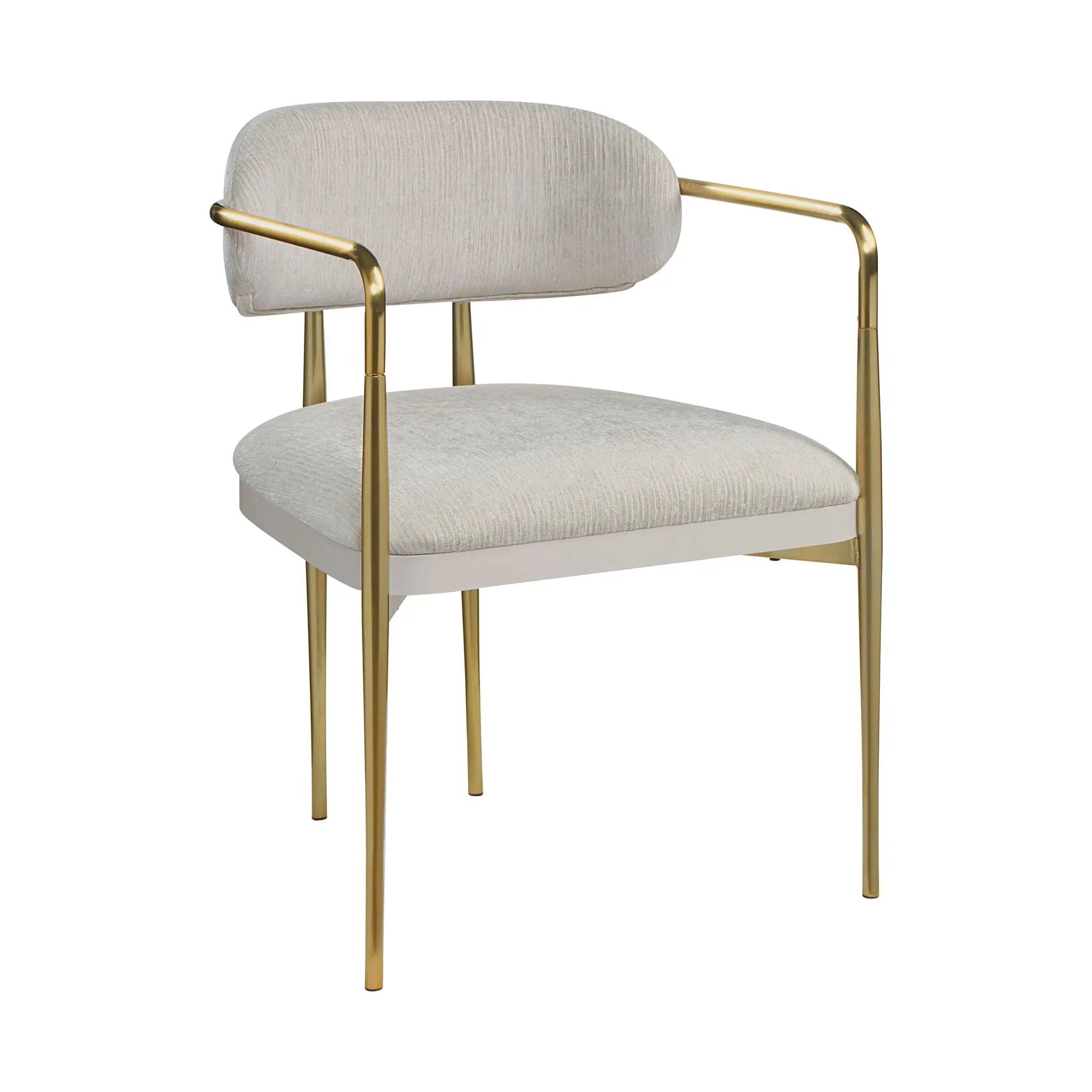 Zayn - Arm Chair (Set of 2) - Beige / Gold by HouseOfZazla
