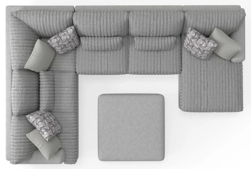 Titan - Sectional With Comfort Coil Seating, Cocktail Ottoman And Accent Pillows Included by Unique Piece Furniture
