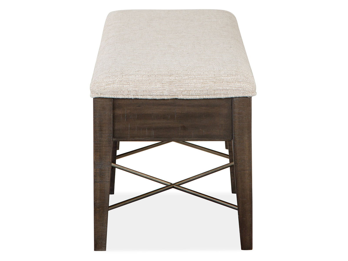 Westley Falls - Bench With Upholstered Seat - Graphite, photo 7 of 7