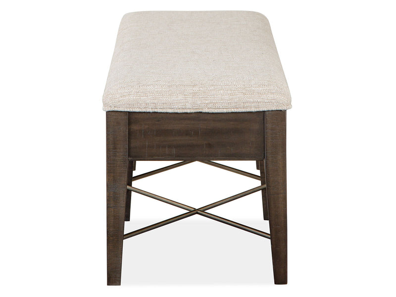Westley Falls - Bench With Upholstered Seat - Graphite, photo 7 of 7