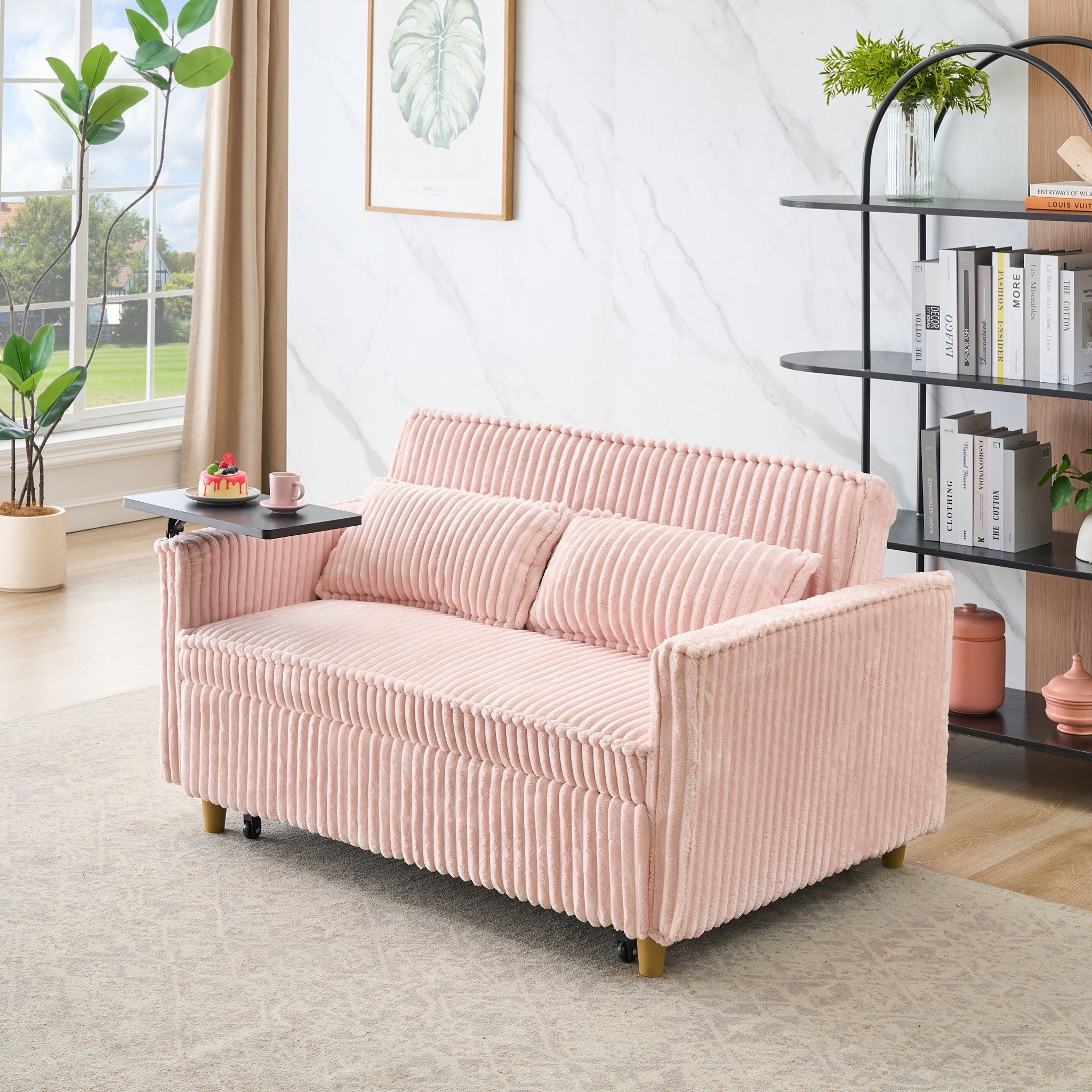 Pull Out Sofa With Movable Tabletop And USB Ports by HouseOfZazla