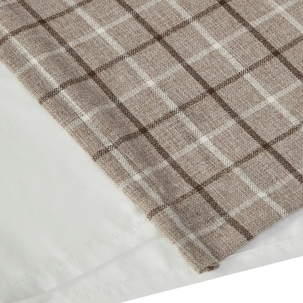 Plaid Rod Pocket and Back Tab Curtain Panel with Fleece Lining by HouseOfZazla