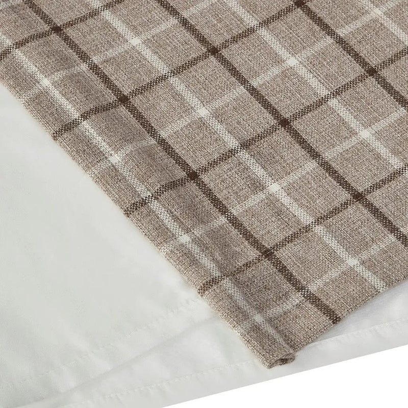Plaid Rod Pocket and Back Tab Curtain Panel with Fleece Lining by HouseOfZazla