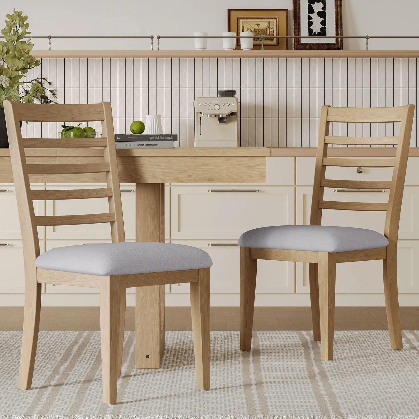 Upholstered Armless Chairs With High Ladder Back by Unique Piece Furniture