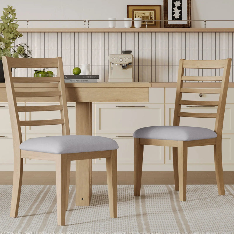 Upholstered Armless Chairs With High Ladder Back by Unique Piece Furniture