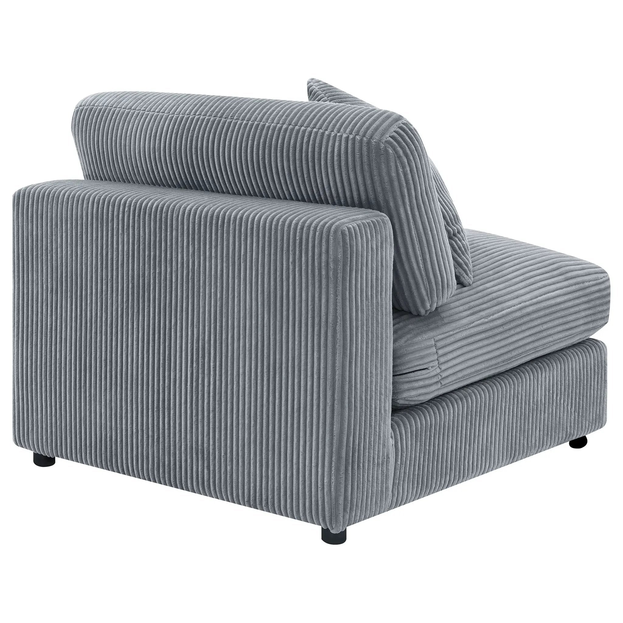 Blaine Upholstered Armless Chair Fog by Unique Piece Furniture
