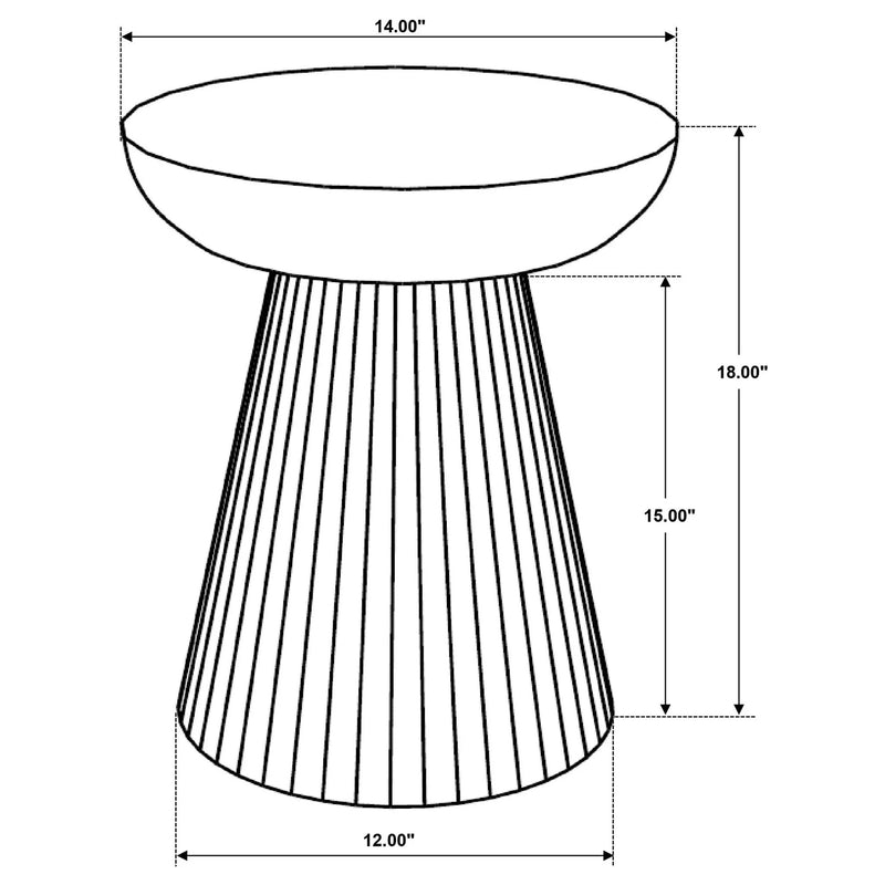 Aureo Round Solid Wood Accent Side Table Wild Honey by Unique Piece Furniture