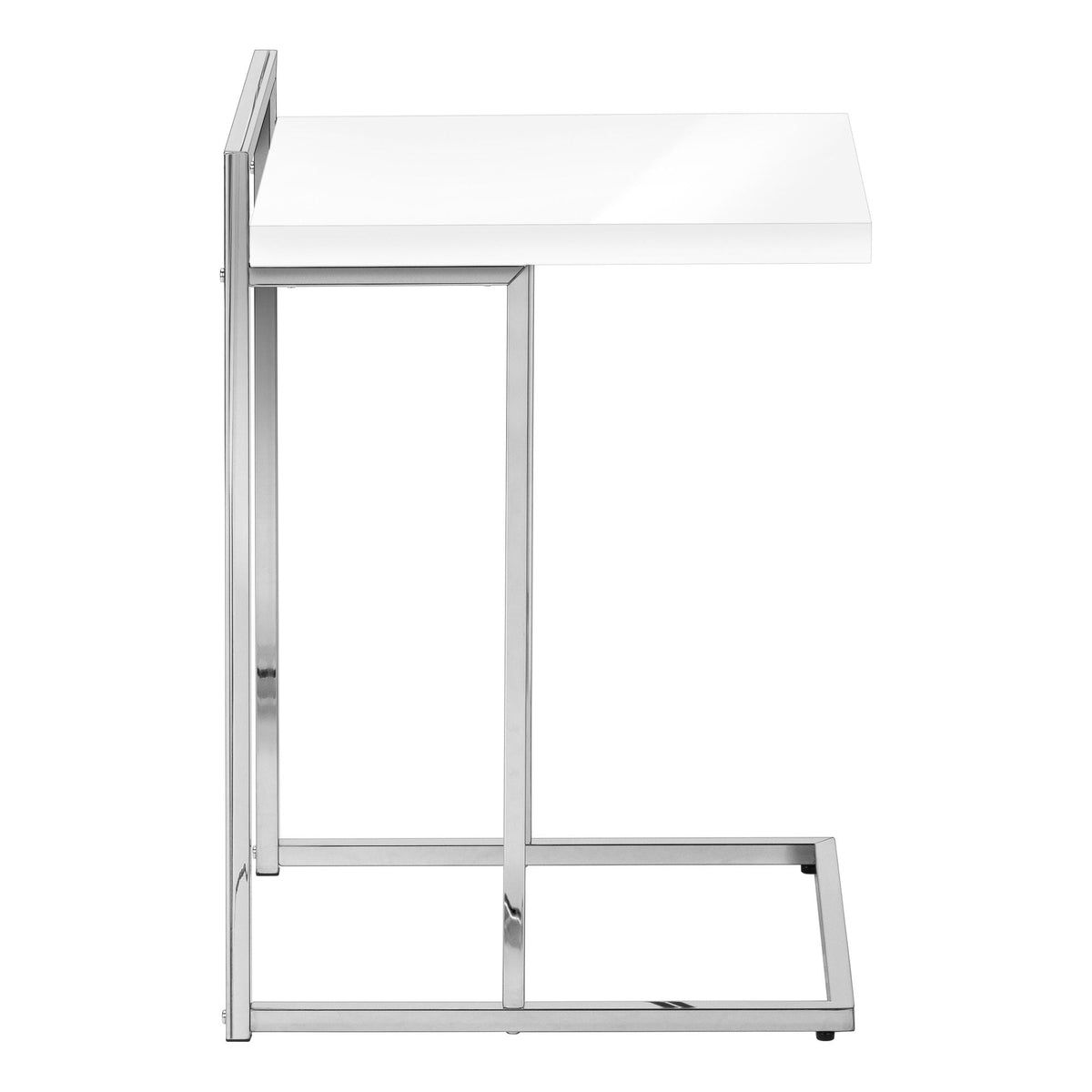 C-Shaped Accent Table with Modern Metal Base - Black, Gray, Dark Brown, Dark Gray, White, photo 20 of 20