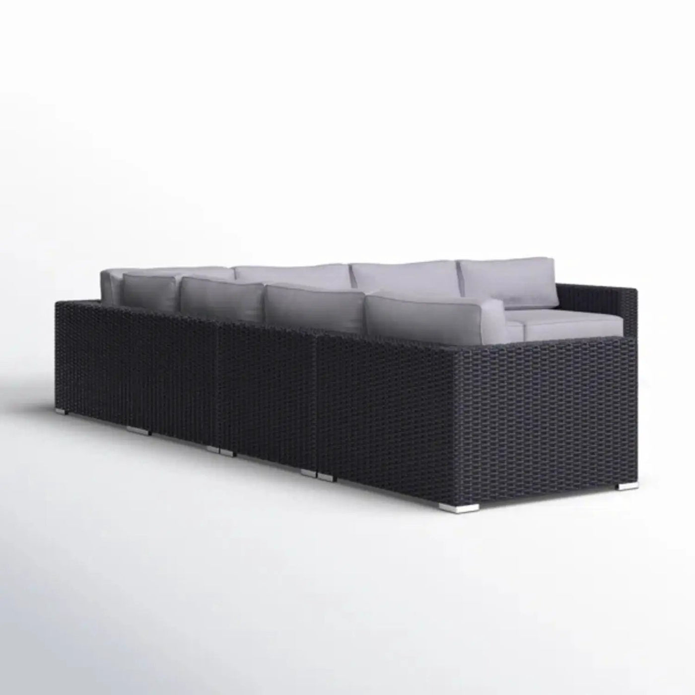 Luxurious Wicker Patio Sectional With Weather Resistant Sunbrella Cushions by Unique Piece Furniture