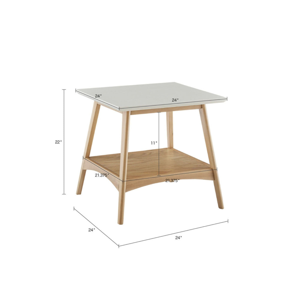 Modern Table With Extra Storage Coffee Table with Shelf - Dark Brown, Light Brown, White, photo 29 of 31