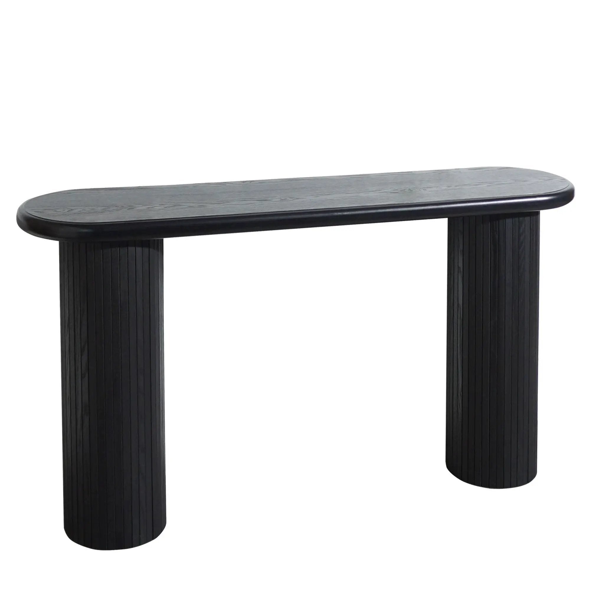 Fluted Cylinder Console Table - Black by Unique Piece Furniture