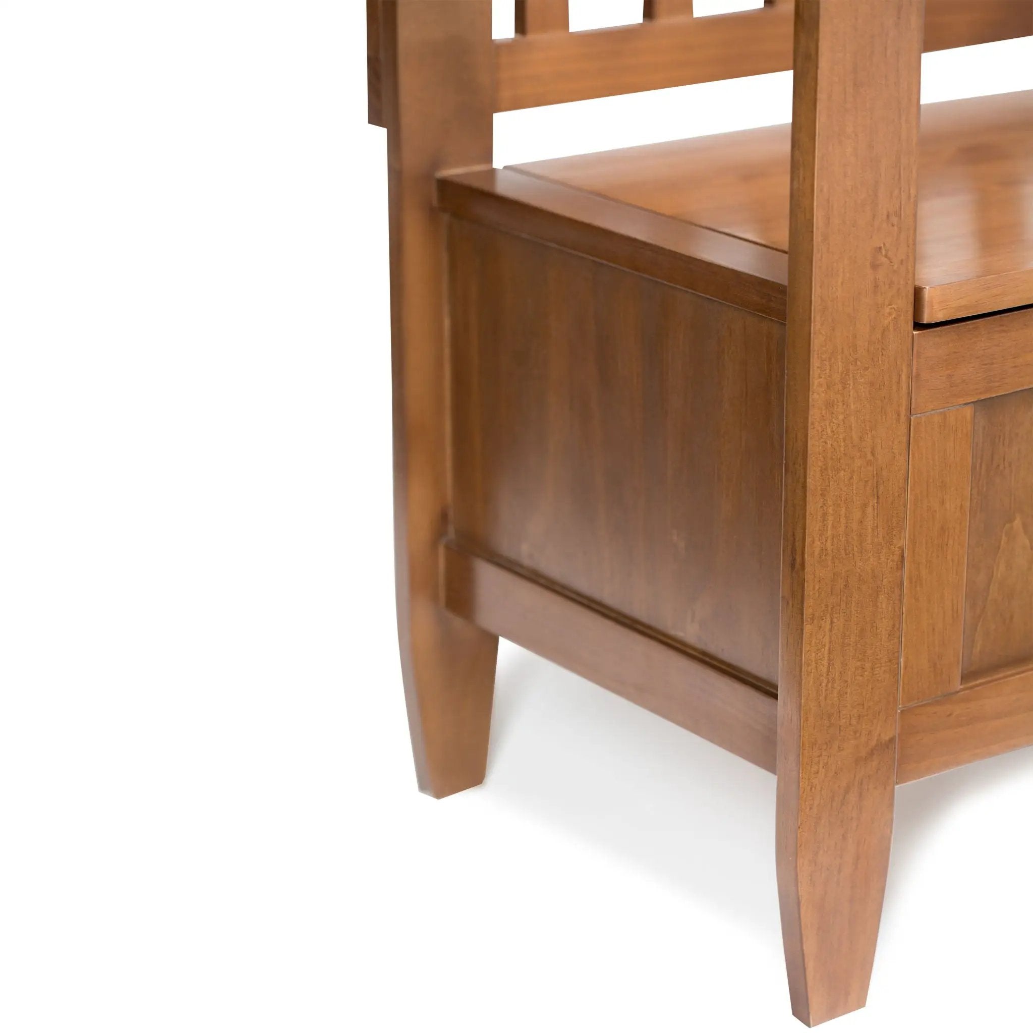 Brooklyn - Entryway Storage Bench - Medium Saddle Brown by HouseOfZazla