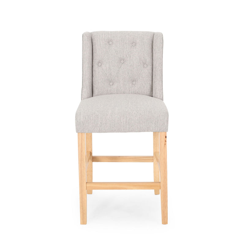 Vienna Contemporary Fabric Tufted & Wingback Counter Stools (Set of 2) by HouseOfZazla