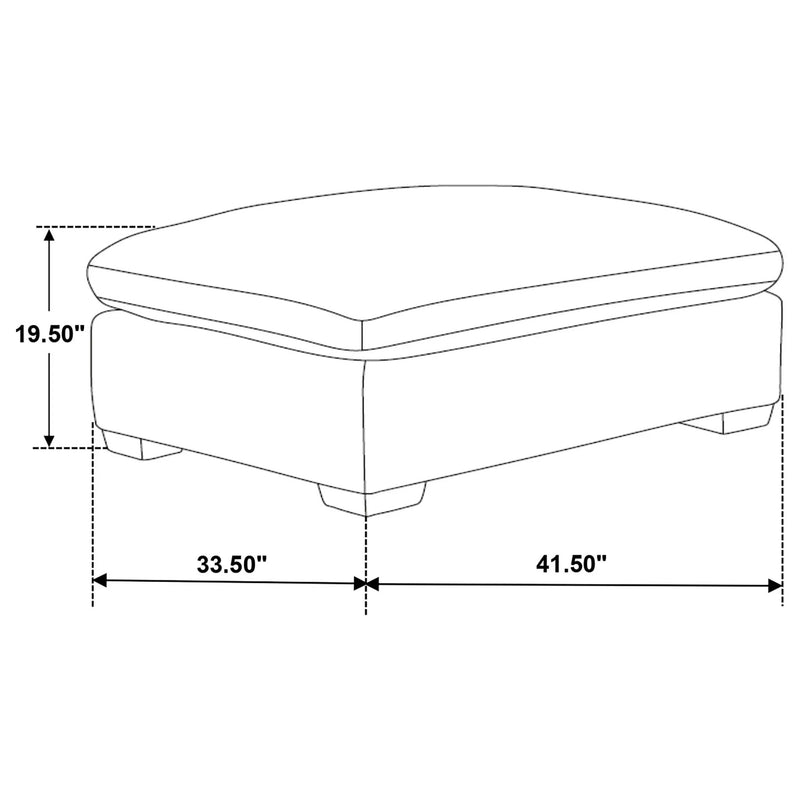 Lakeview Rectangular Upholstered Ottoman Ivory by Unique Piece Furniture