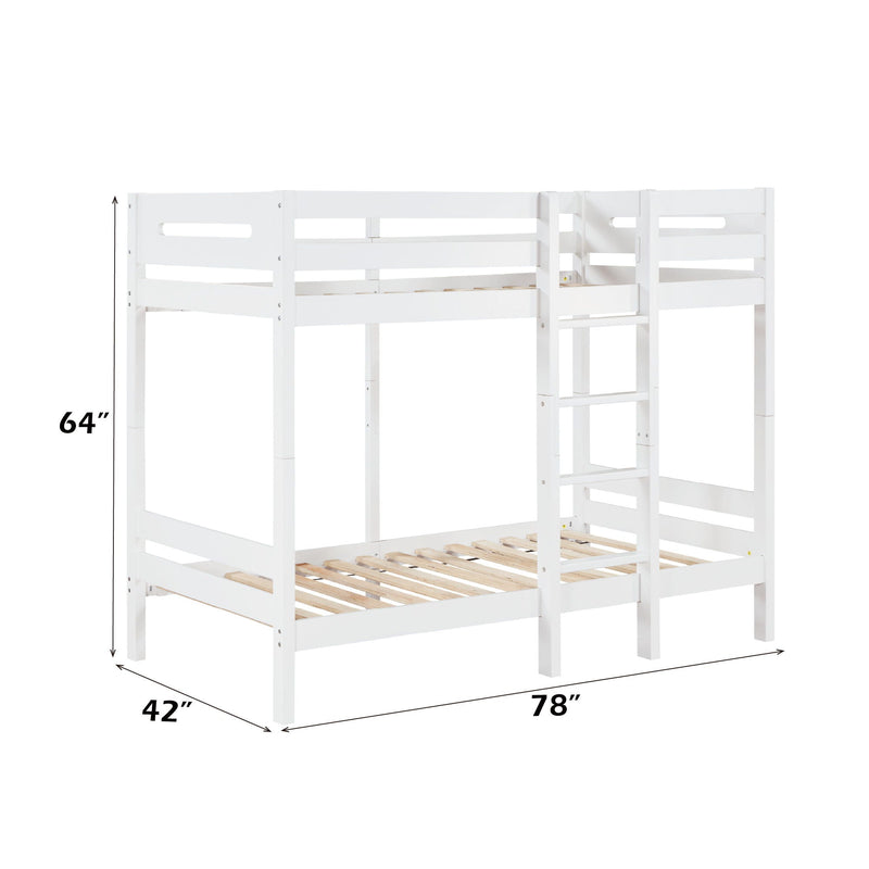Esin - Twin Twin Bunk Bed - White, photo 4 of 4