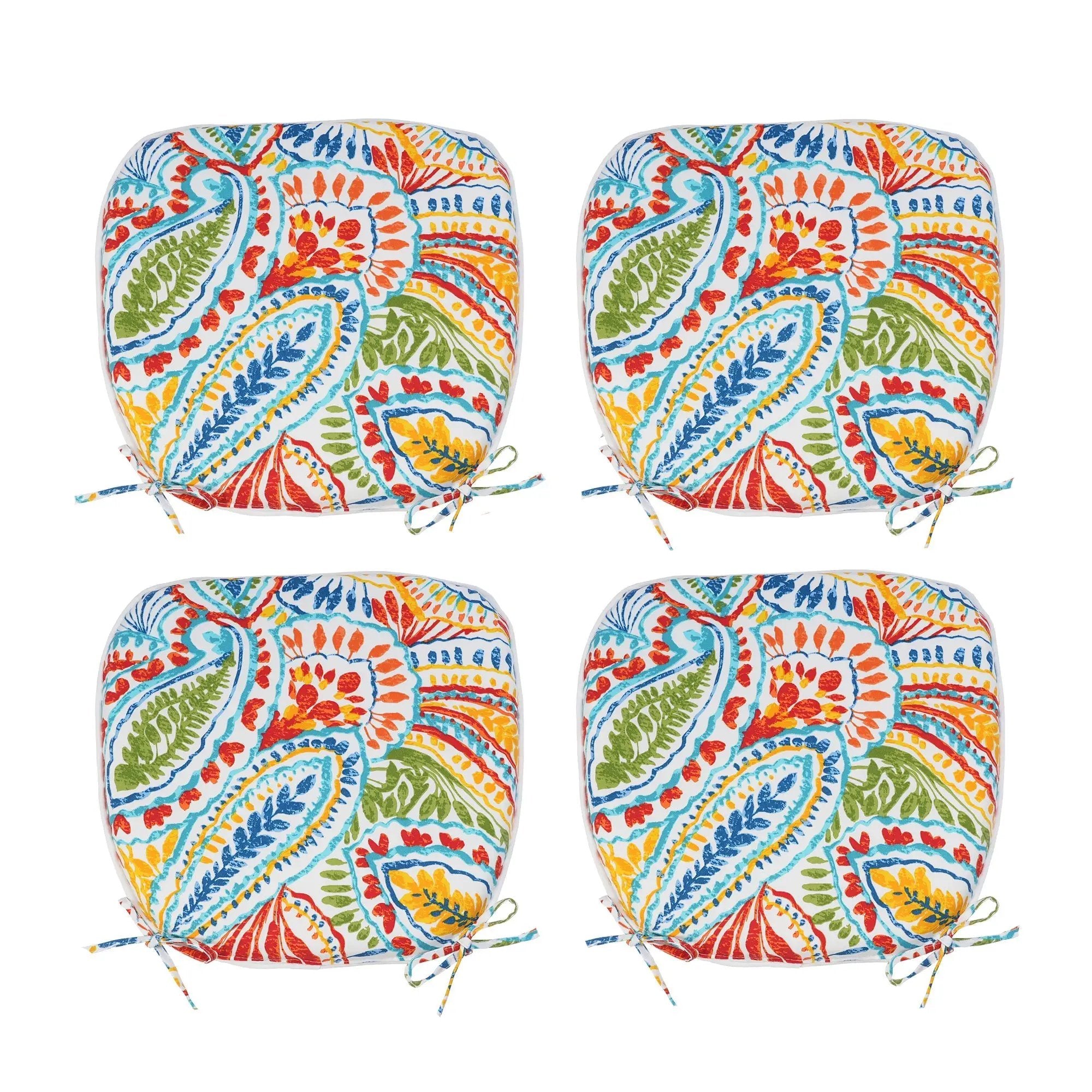Outdoor Patio Chair Cushions, Water-Repellent U-Shape Thick Foam Seat Cushions (Set of 4) by HouseOfZazla