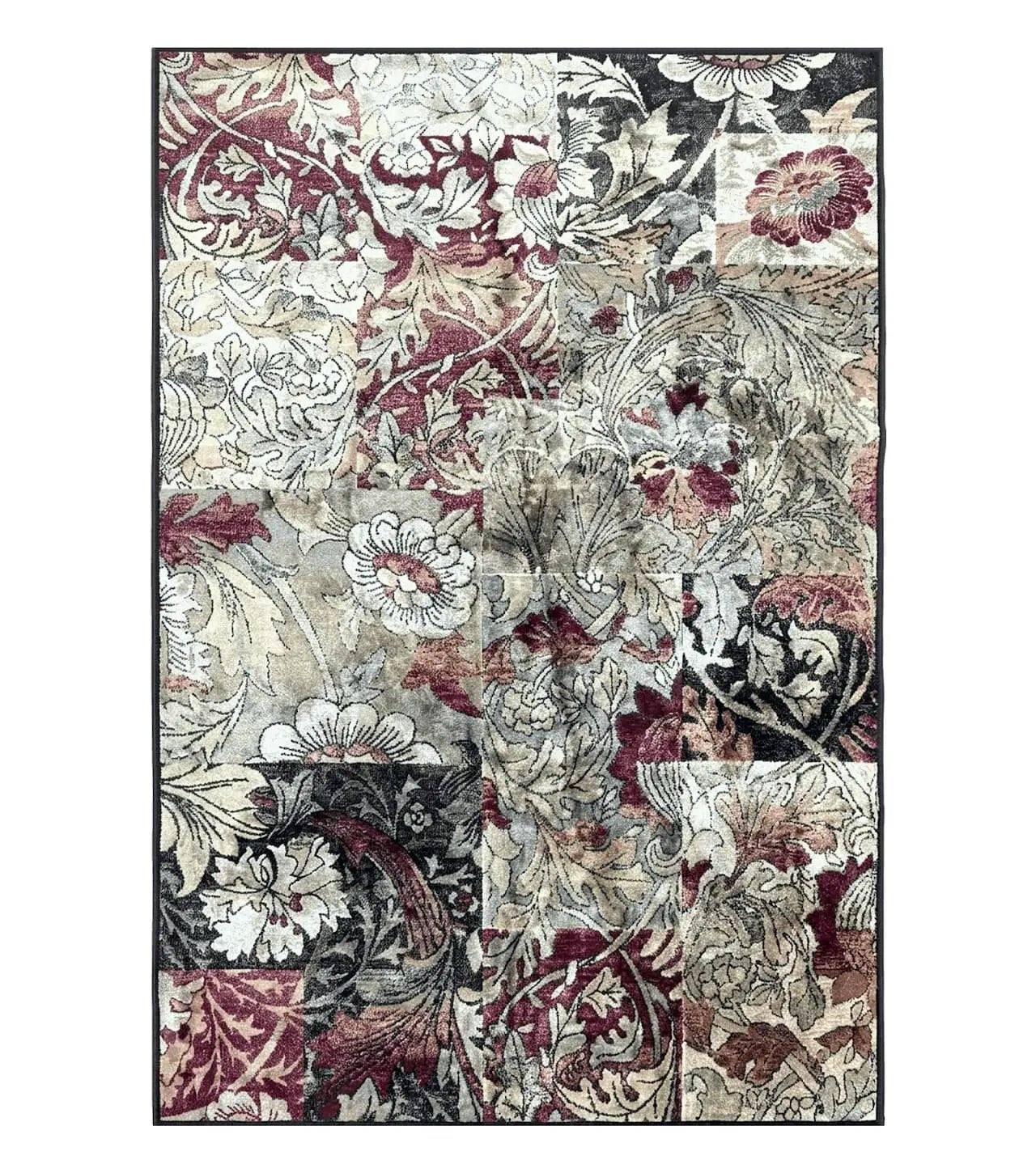 Modern Abstract Area Rug 5x7, Floral Design, Contemporary Carpet 5 x 7, Multicolor by Jewel Rugs