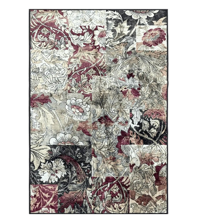 Modern Abstract Area Rug 5x7, Floral Design, Contemporary Carpet 5 x 7, Multicolor by Jewel Rugs
