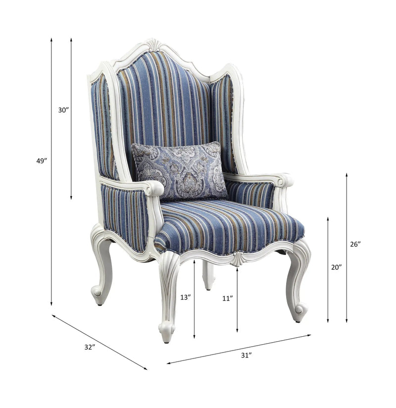 Ciddrenar - Chair With Pillow - Fabric & White by Unique Piece Furniture