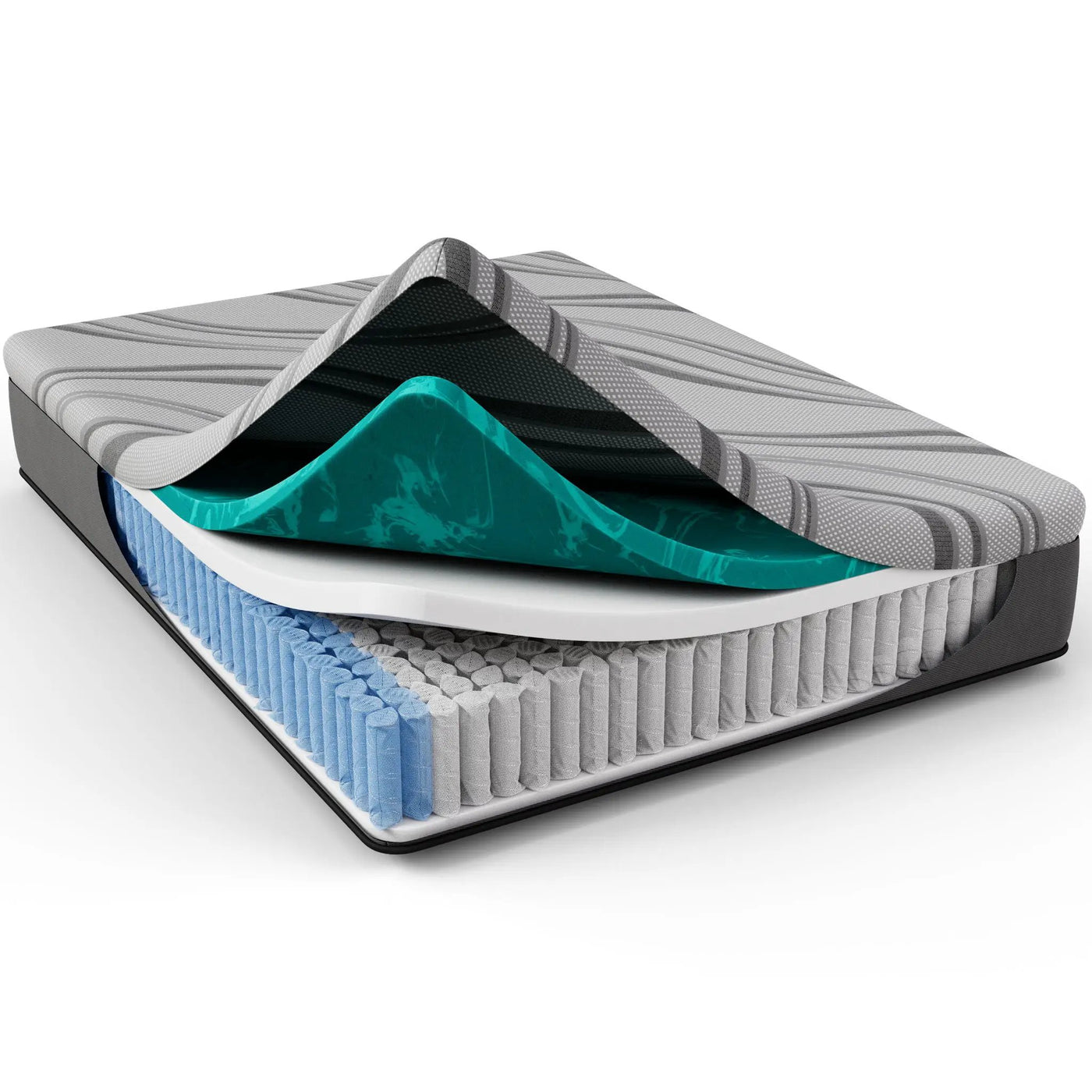 Bib Nl - 12" Pro Gel Hybrid Medium Mattress by HouseOfZazla