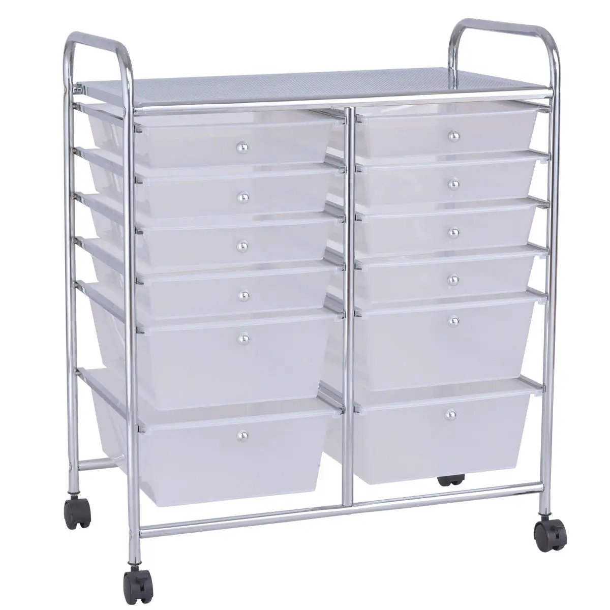 12 Storage Drawer Organizer Bins Rolling Cart by DirectDeals