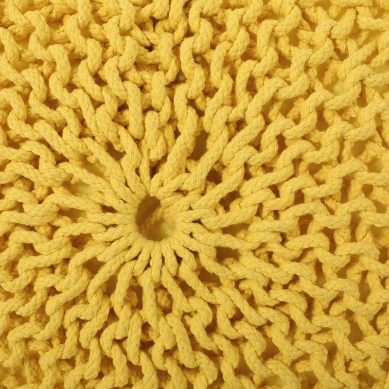 Bordeaux - Knitted Round Pouf Ottoman by Unique Piece Furniture