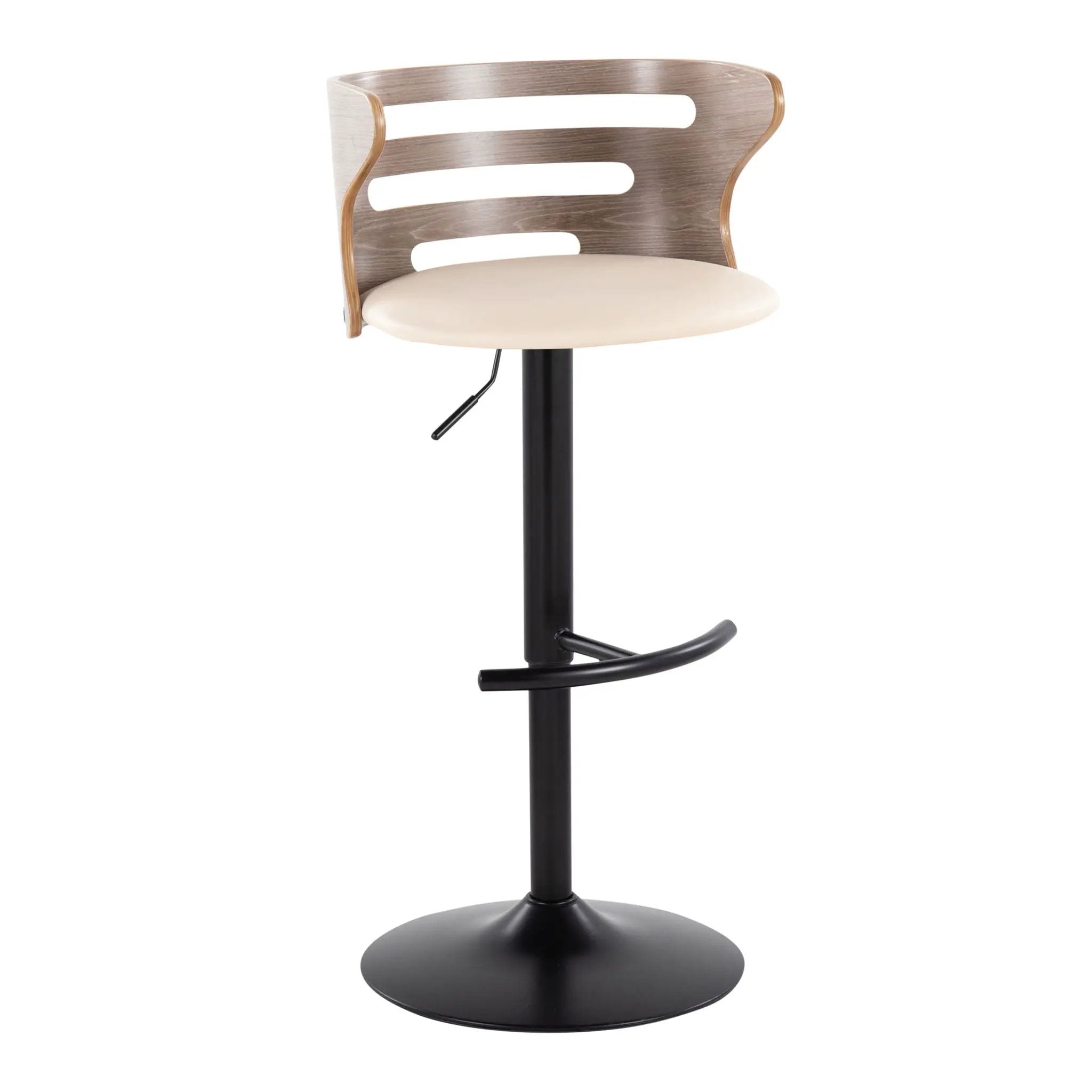 Cosi - Mid Century Modern Adjustable Barstool, Swivel With Rounded T Footrest (Set of 2) by Unique Piece Furniture