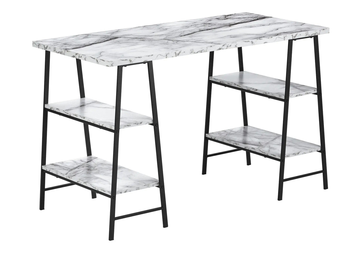 Computer Desk for Home Office with Storage Shelves by HouseOfZazla