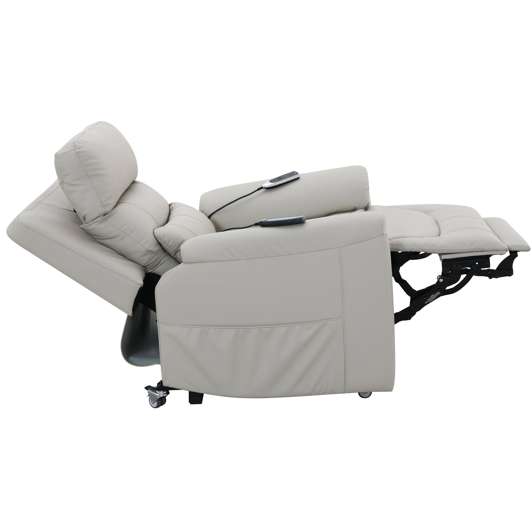 Marsha - Power Recliner With Lift & Massage - Light Gray by HouseOfZazla